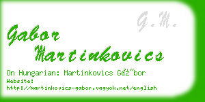 gabor martinkovics business card